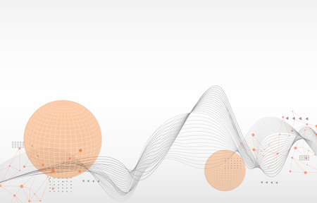 Abstract technology wave line.technology vector background.polygon.geometric shape.のイラスト素材