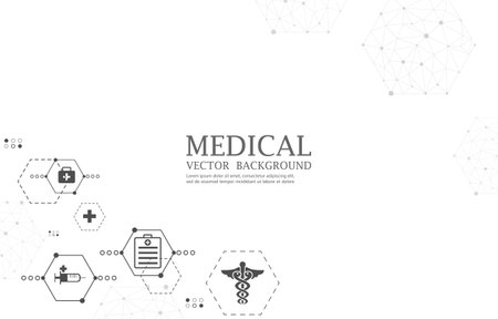 black and white vector medical backgroundのイラスト素材