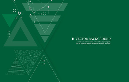 Abstract vector geometric triangle shape.green wallpaper.abstract backgroundのイラスト素材