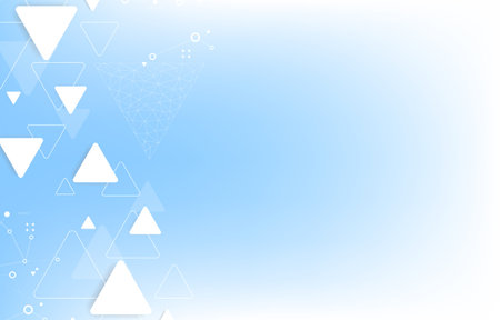 Abstract blue polygon triangle network background.のイラスト素材