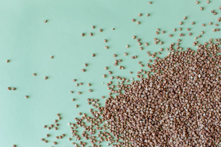 buckwheat grains. legumes. dry legumes. shooting of buckwheat macro. detailed legumes.の写真素材