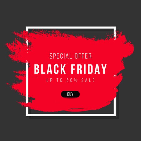 Black Friday, Big Sale, black air balloon, creative template on flat designのイラスト素材