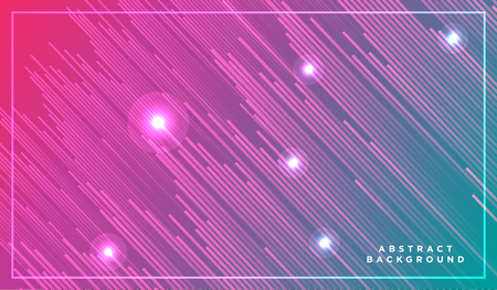Neon Light Particles, Shooting Stars, Meteorites Flying at High Speed on Dark Space Background. Stylish Print Design. Holiday Seamless Pattern for Fashion, Cover, Screen. - Vectorのイラスト素材