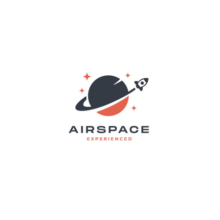 Rocket Planet Logo inspiration. abstract design vector template Negative space styleのイラスト素材