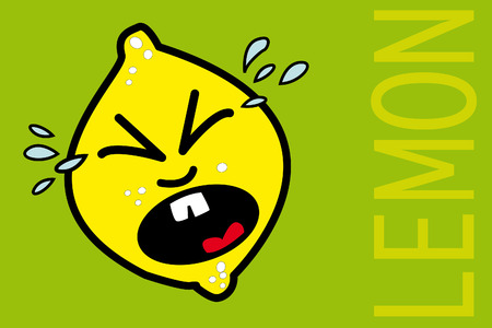 Unfortunate lemon cryingのイラスト素材