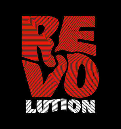 revolution design typography vector text illustration t shirt graphics print.