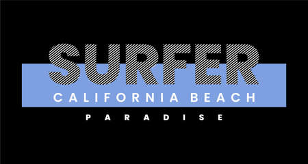 Surfer typography vector design text illustration  sign  t shirt graphics  print.のイラスト素材