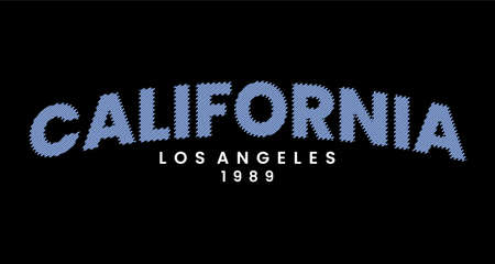 CALIFORNIA typography vector design text illustration  sign  t shirt graphics  print.のイラスト素材