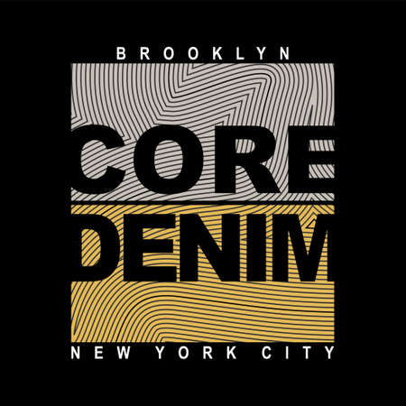 core denim typography vector illustration t shirt print.のイラスト素材