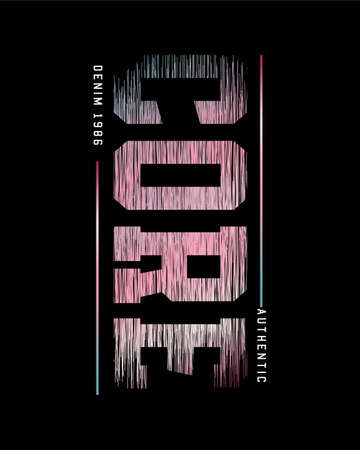 core denim typography graphic vector for t shirtのイラスト素材