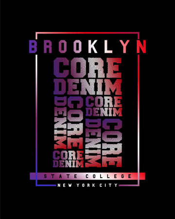core denim typography graphic vector for t shirtのイラスト素材