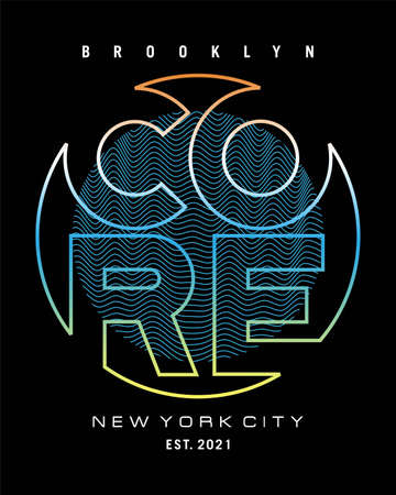 core typography Design Vector for t shirt printのイラスト素材
