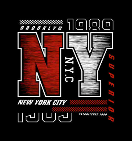 New York CIty NY typography graphic vector illustrationのイラスト素材