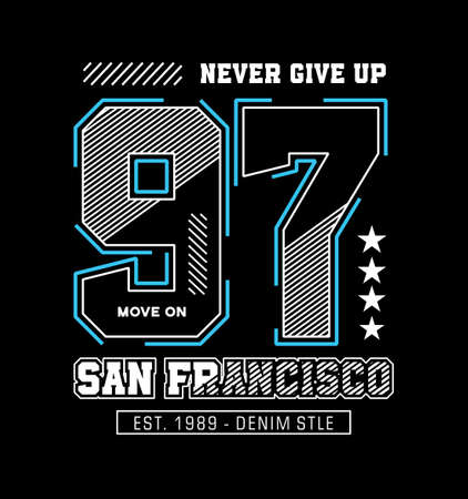 san francisco 97 design typography vector t shirt graphicsのイラスト素材