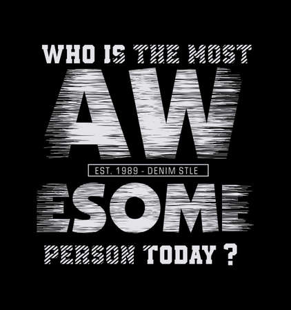 awesome slogan design typography vector t shirt graphicsのイラスト素材