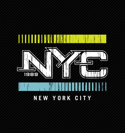 NYC line cool design vector typography graphics print etcのイラスト素材