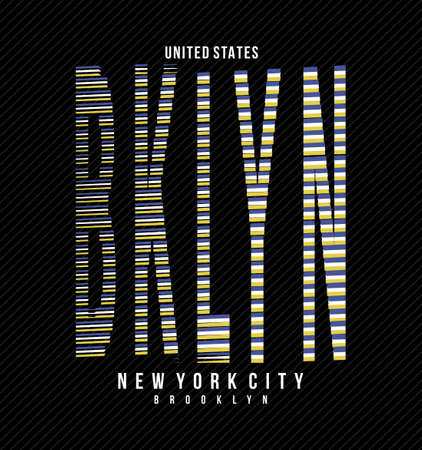 brooklyn cool design vector typography graphics print etcのイラスト素材