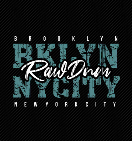 brooklyn new york cool design vector typography graphics print etcのイラスト素材