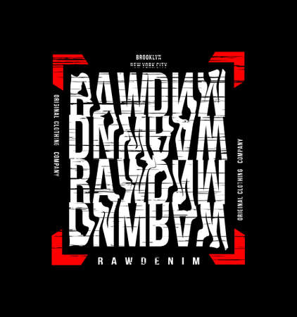 NY city Brooklyn typography tee shirt design graphic printのイラスト素材