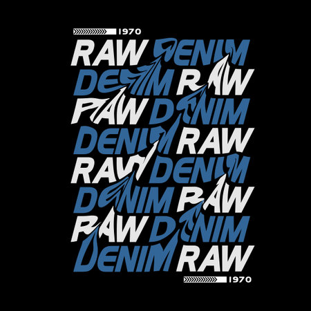 RAW DENIM design grunge line effect suitable for print and othersのイラスト素材
