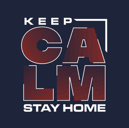 Keep Calm design typography, vector design text illustration, sign, t shirt graphics, print.のイラスト素材