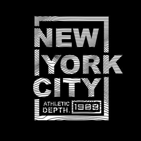 New York City design typography, vector design text illustration, sign, t shirt graphics, print etcのイラスト素材