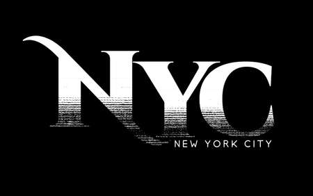 NYC new york design typography, vector design text illustration, poster, banner, flyer, postcard , sign, t shirt graphics, print etcのイラスト素材