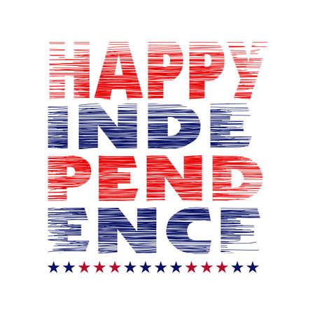 independence Day 4th of july design typography, vector design text illustration, poster, banner, flyer, postcard , sign, t shirt graphics, print etcのイラスト素材