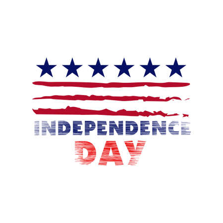 independence Day design typography, vector design text illustration, poster, banner, flyer, postcard , sign, t shirt graphics, print etcのイラスト素材