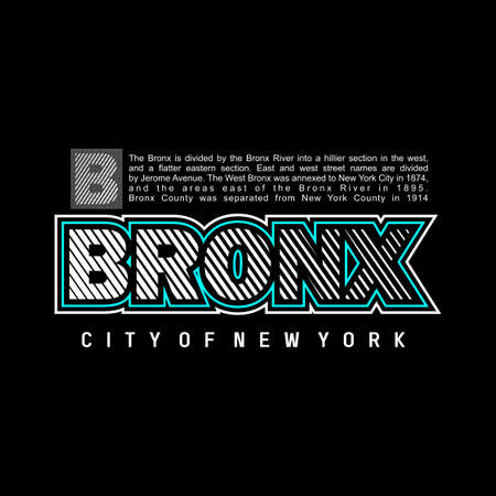BRONX City Of New York design typography, vector graphic illustration, for printing t-shirts and othersのイラスト素材