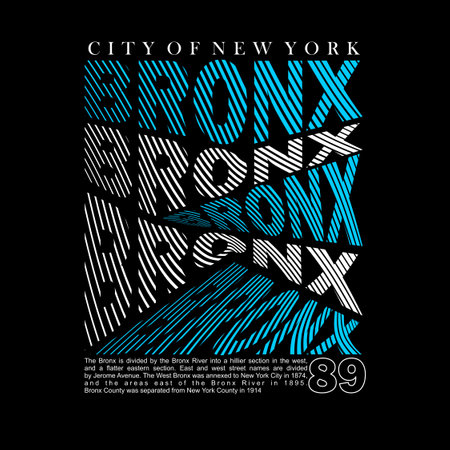 BRONX City Of New York design typography, vector graphic illustration, for printing t-shirts and othersのイラスト素材