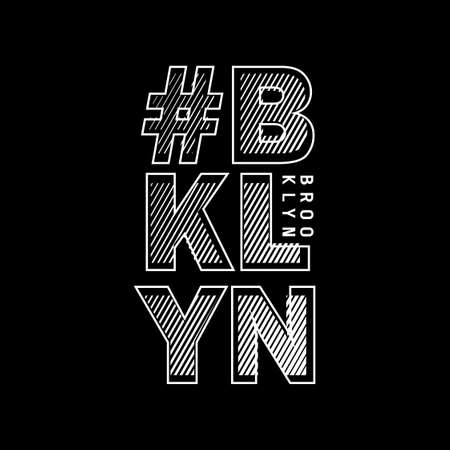 BROOKLYN BKLYN design typography, vector graphic illustration, for printing t-shirts and othersのイラスト素材