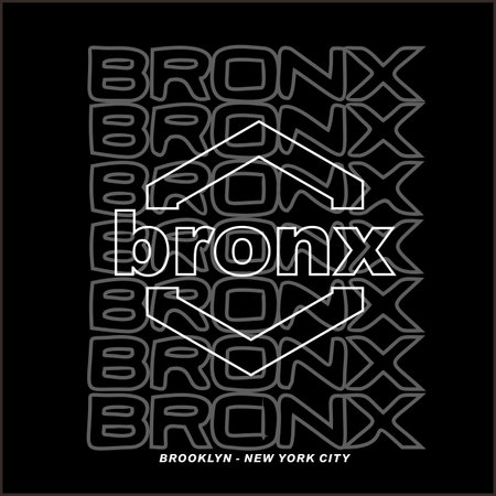Bronx repeat effect design typography, vector design text illustration, sign, t shirt graphics, print.のイラスト素材
