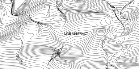 Abstract wavy background with optical illusion. 3D vector illustration.のイラスト素材