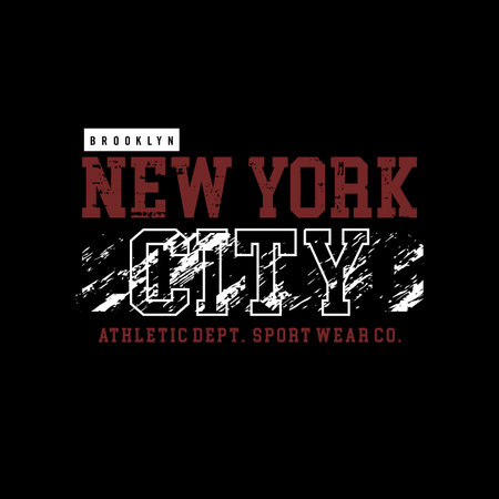 New York City typography, t-shirt graphics, vector illustrationのイラスト素材
