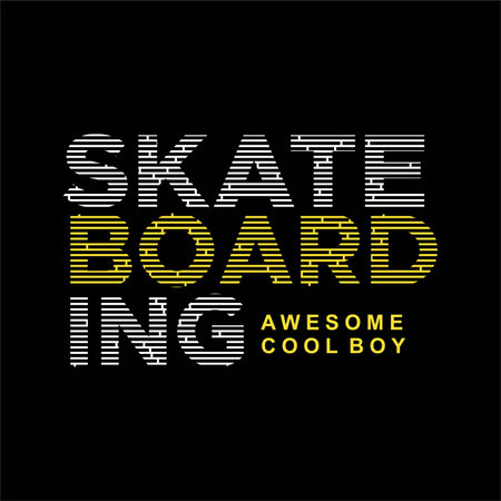 Skateboarding. Inspiring Creative Motivation Quote. Vector Typography Design Conceptのイラスト素材