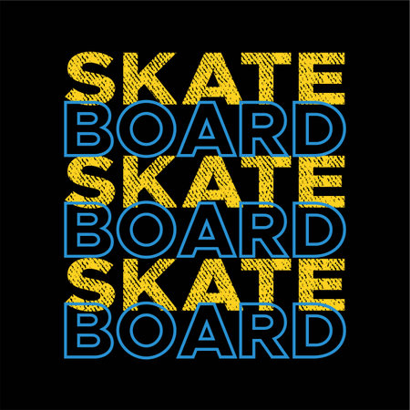 SÄ·ate board Vector typography. Hand drawn lettering. Vector typography.のイラスト素材