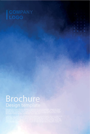 Blue watercolor background. Abstract vector background. Texture for design.のイラスト素材