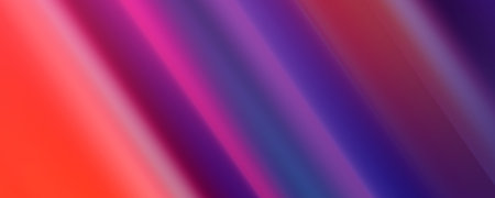 abstract background with blurred diagonal stripes in red, pink and blue colorsの写真素材