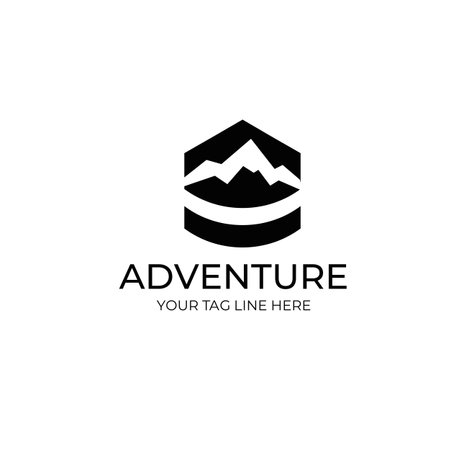 ADVENTURE icon vector design template. Creative Symbol illustrationのイラスト素材