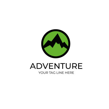Mountain design inspiration vector template, Creative Mountain design conceptのイラスト素材