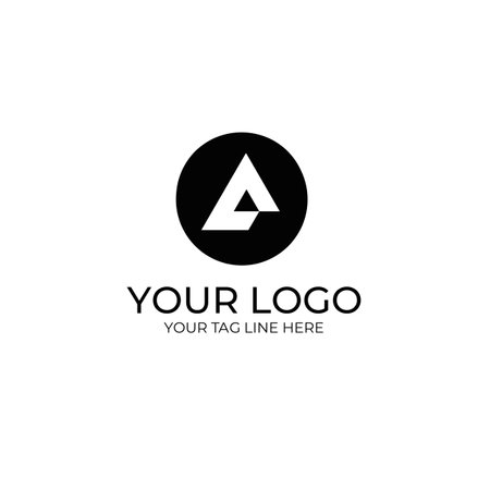 Letter A logo design template. Initial letter A logo design vector.のイラスト素材