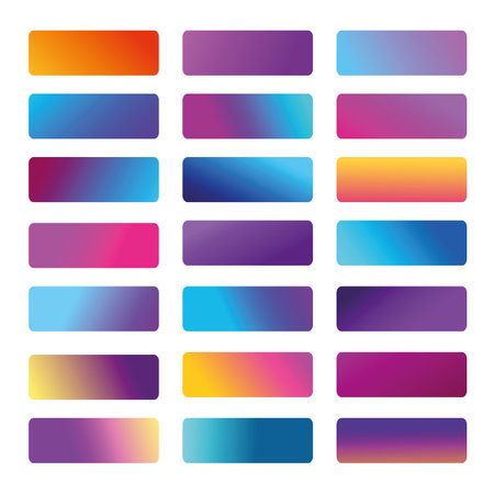 Set of gradient gradients. Colorful gradients. Vector illustration.のイラスト素材