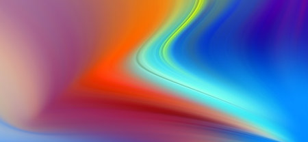 abstract background with smooth lines in blue, orange and yellow colors
