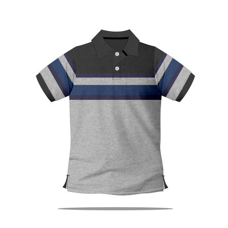 Male t-shirt isolated on a white background with clipping path.のイラスト素材