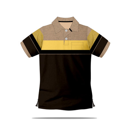 Polo t-shirt isolated on white background with clipping path.のイラスト素材