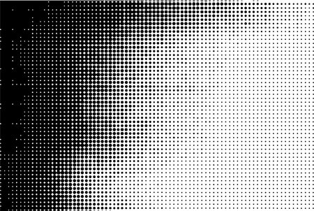 Black Dotted Texture on White Background . Modern Vector Art . Old Paper Effect with Comic Textureのイラスト素材