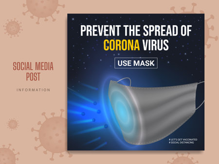 information media that is interesting and easy to understand by everyone with the aim of increasing public awareness to protect themselves from the dangers of the corona virus.のイラスト素材