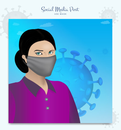 information media that is interesting and easy to understand by everyone with the aim of increasing public awareness to protect themselves from the dangers of the corona virus.のイラスト素材