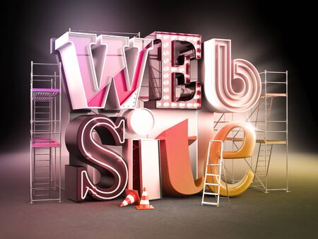 Website design, 3D illustration